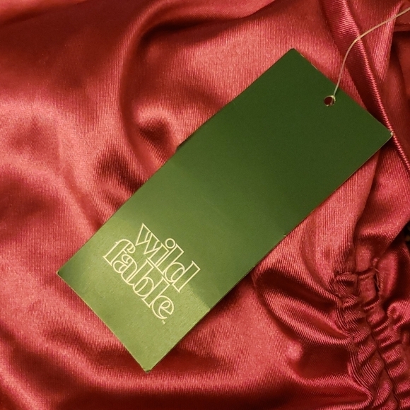 Wild Fable Magenta Satin Ruched BodyCon Mini Dress Size S - Picture 8 of 11